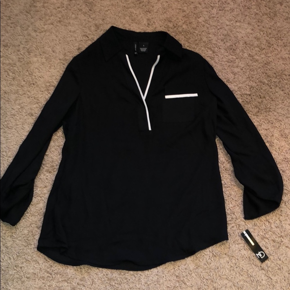 New Directions black blouse, size small
